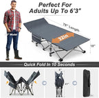 Foldable Outdoor Camping Cot with Detachable Mattress, Multi-Purpose Guest Bed