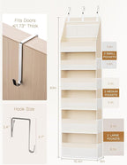 Heavy Duty Over Door Hanging Organizer, Sturdy Vertical Storage for Home