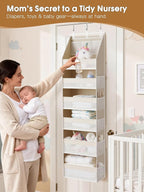 Heavy Duty Over Door Hanging Organizer, Sturdy Vertical Storage for Home
