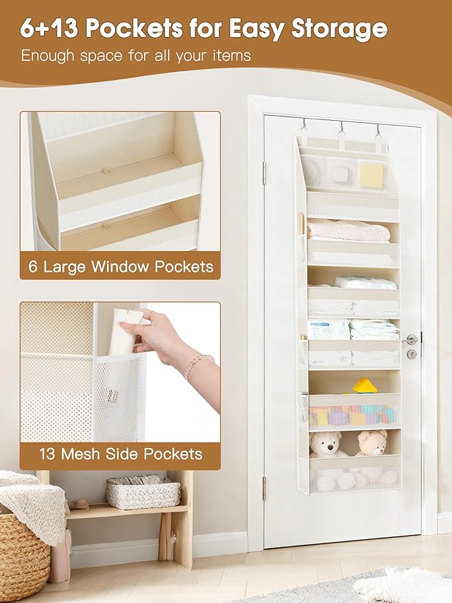 Heavy Duty Over Door Hanging Organizer, Sturdy Vertical Storage for Home