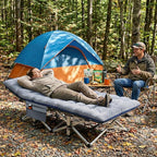Foldable Outdoor Camping Cot with Detachable Mattress, Multi-Purpose Guest Bed