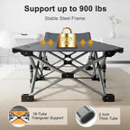 Foldable Outdoor Camping Cot with Detachable Mattress, Multi-Purpose Guest Bed