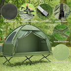 All-in-1 Camping Bundle: Tent, Cot, Mattress, Sleeping Bag – Grab & Go